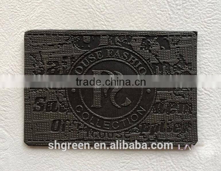 Black embossed imitation leather patch for table