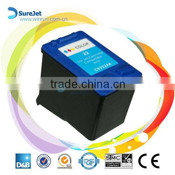 Wholesale in china C9351A remanufactured ink cartridge for hp 21 ink cartridge