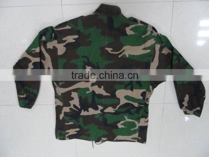 Custom cotton polyester twill jungle camouflage sylria outdoor tactical suit