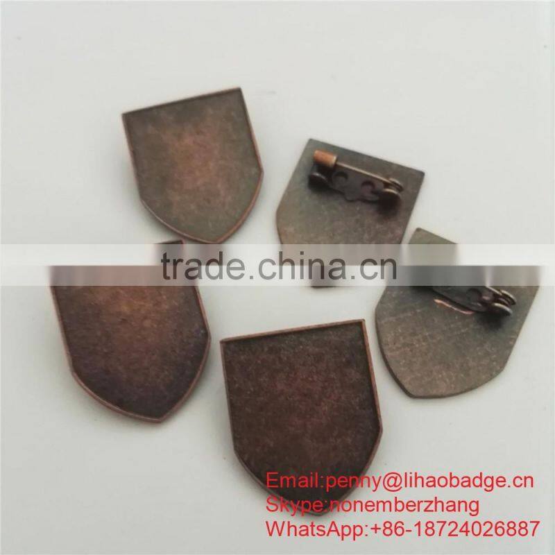 Custom metal badge/ lapel pin with butterfly cluth back no minimum order