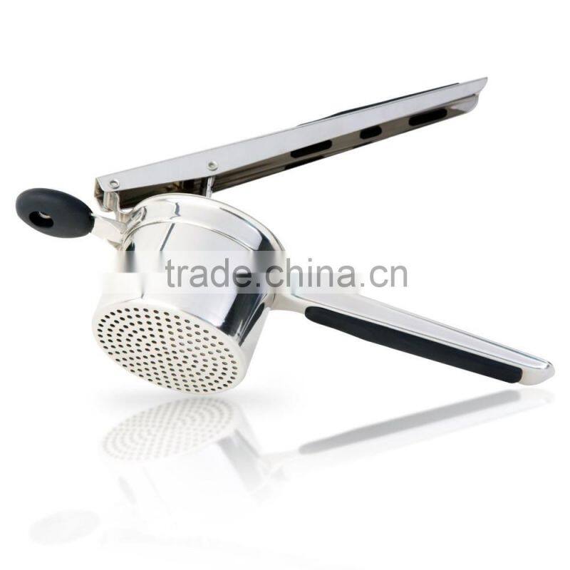 Large hand Stainless Steel Mash Potato Ricer Masher/ Fruit Press With Soft Touch Handles