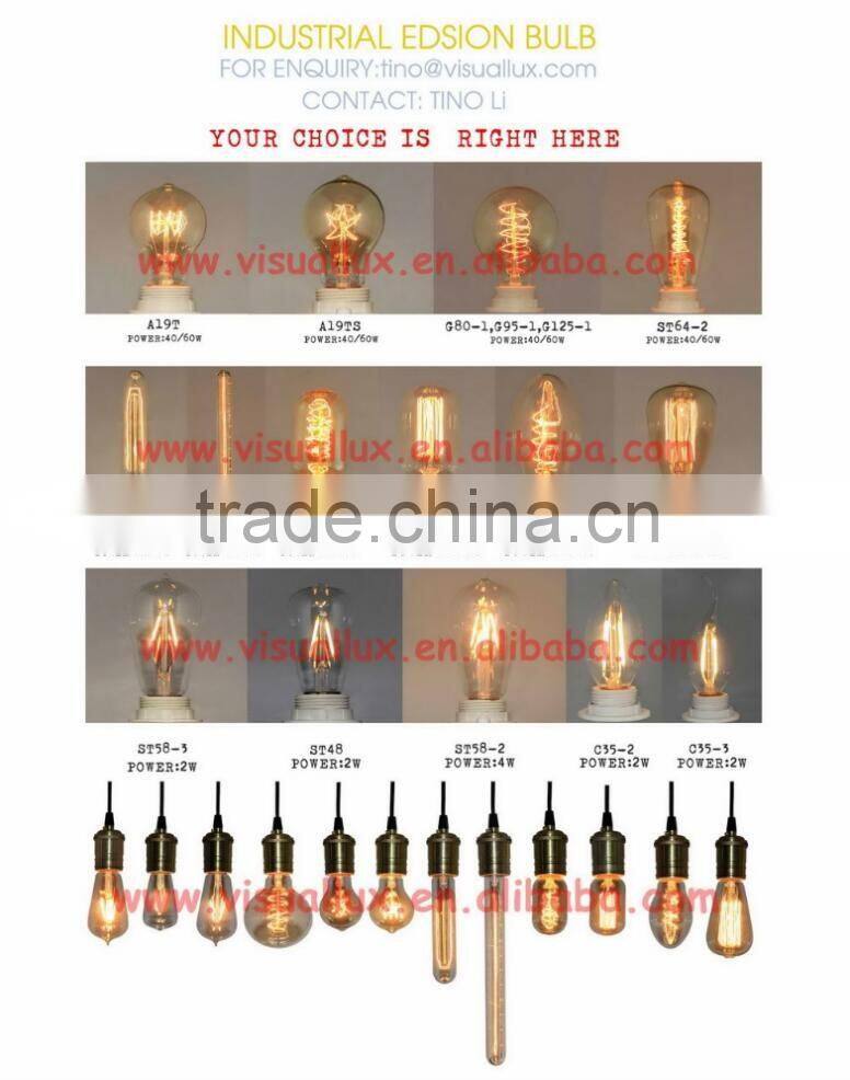 Vintage Light Bulb A19-2 E26/E27 Lighting Bulb Light Bulb Light Edison Bulb Electric Bulb