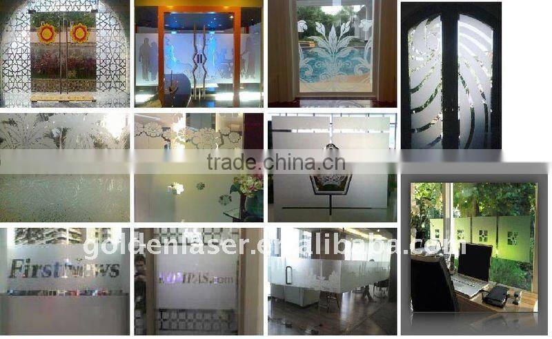 glass sandblasting vinyl adhesive laser cutting machine