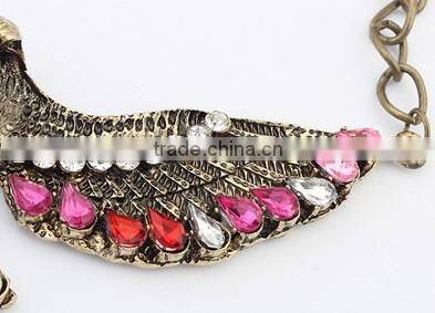 2014 pashmina style amber necklace