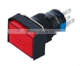 16MM Rectangle head mini push button switch with light 2NO+2NC KD16-11JD KD16-22JD