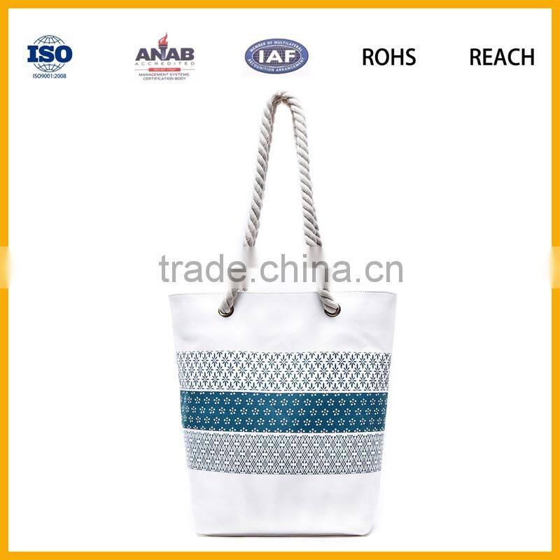New Trendy Canvas Printed Pattern Ladies Bag Tote Bag Handbag