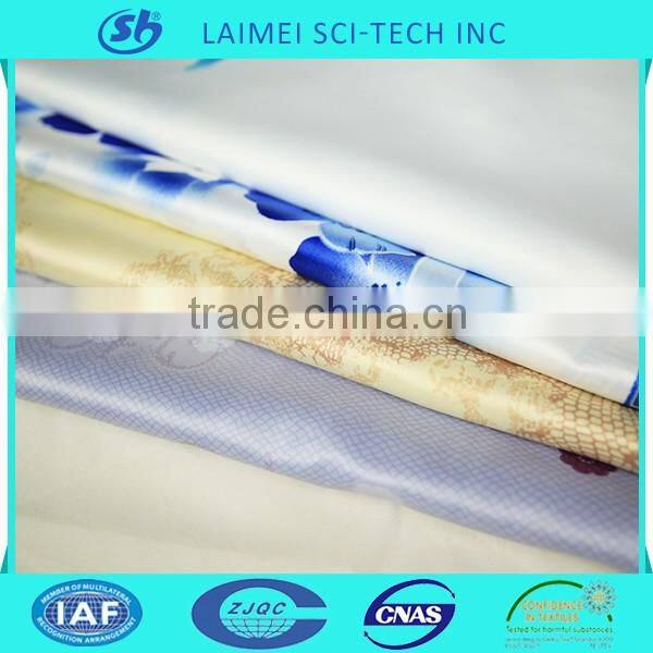 100% Polyester printed satin silk charmeuse fabric for clothing