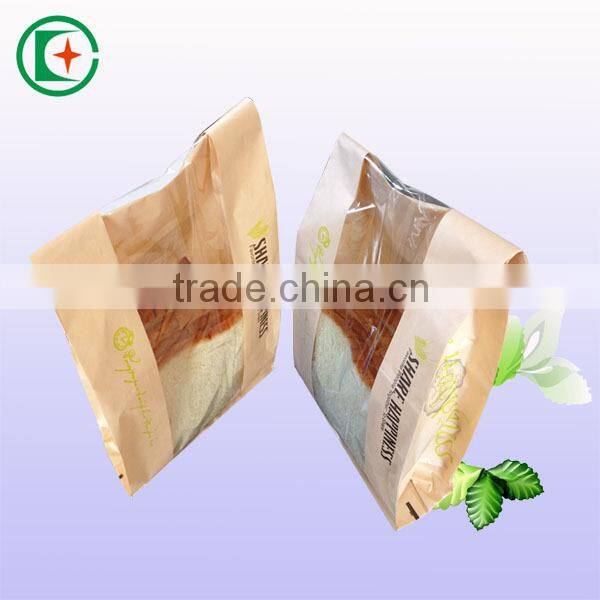 Custom printed bread packaging paper bags wholesale