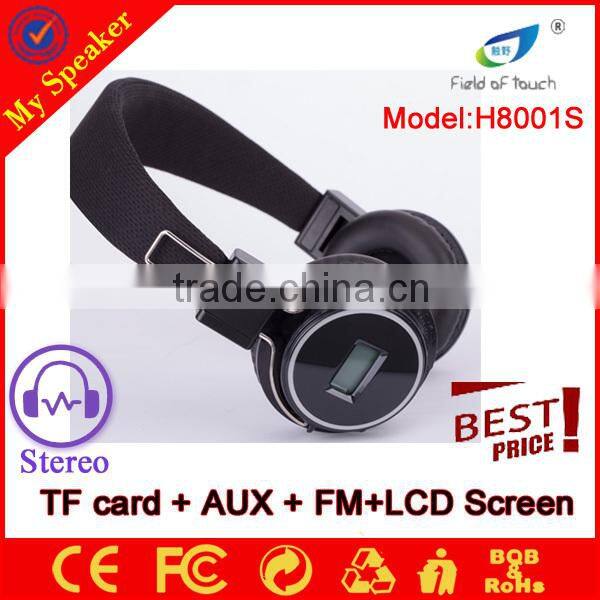 2014 computer headphone with TF card bluetooth FM