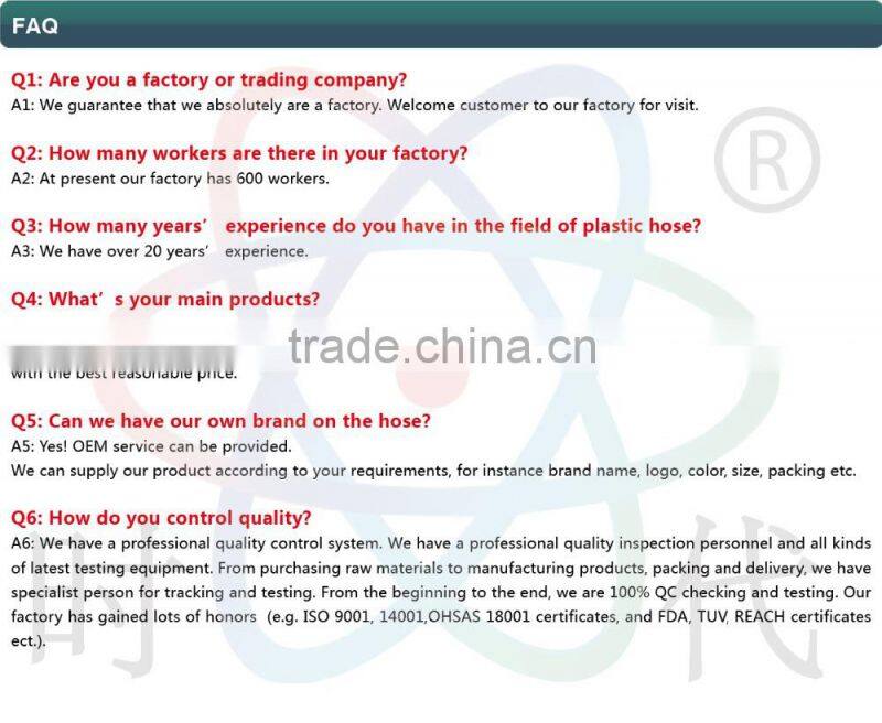 colorful PVC braided fiber reinforced net hose with logo