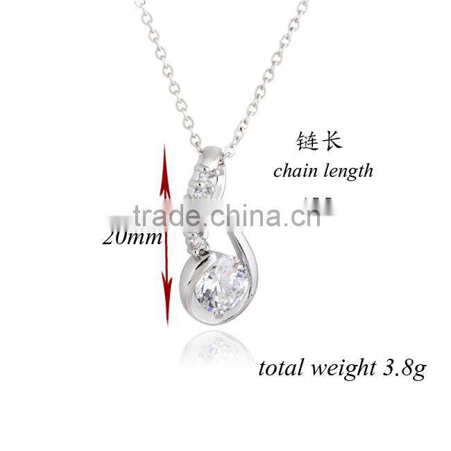 fashion 18k white gold pendant necklace 2014 (AM-D0385)