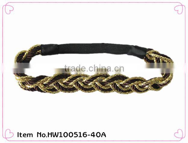 2014 new design braided stretch headband for women