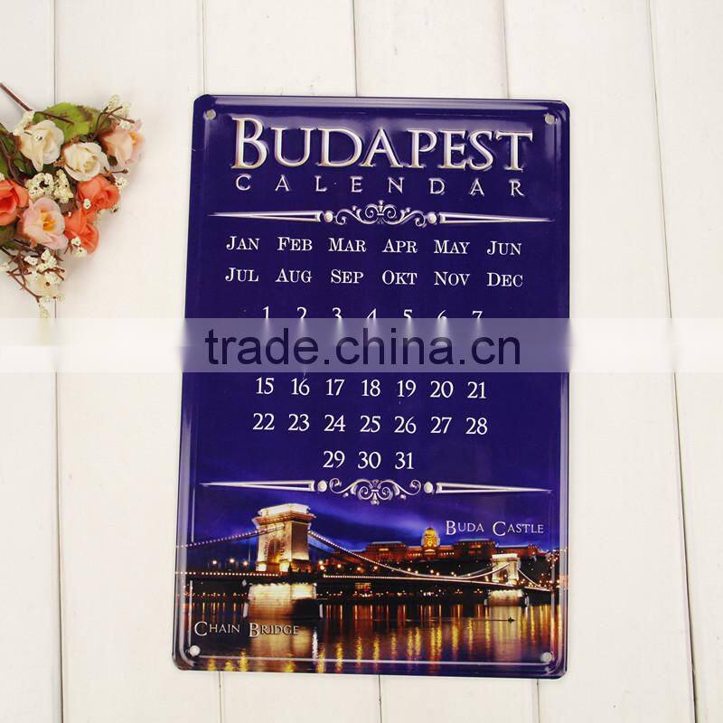 Hot sale advertising embossed dome bowed tin plate sign