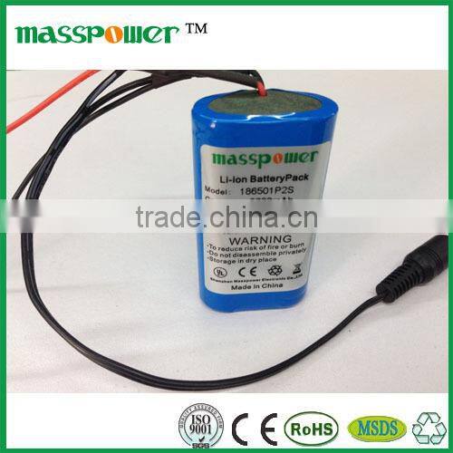 Best quality icr18650 2s1p 7.4v 2200mah li ion battery pack