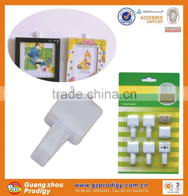 plastic nail-in picture frame hooks handy hard wall hooks hook nails