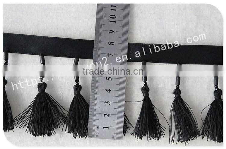 Nice design 8cm width handmade beaded fringe bag accessories