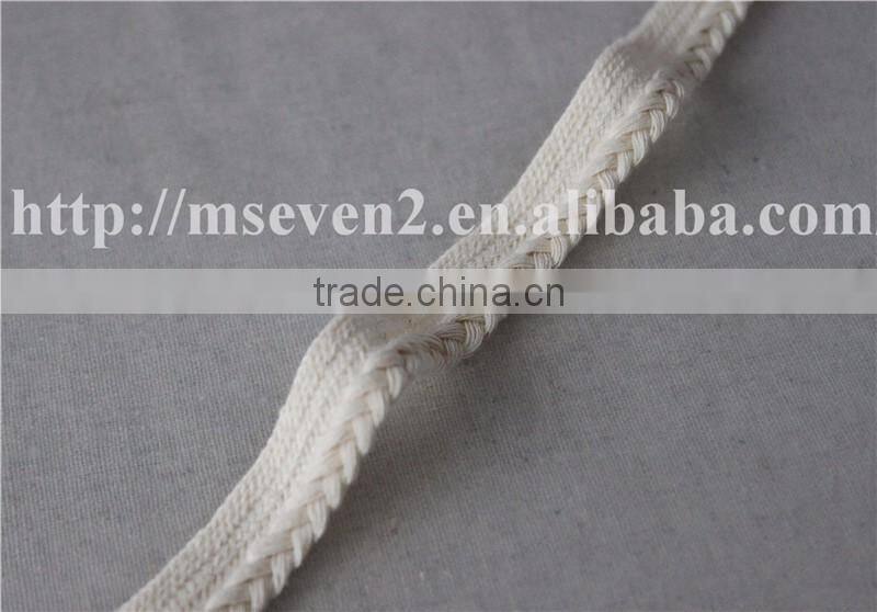 Braided ribbon piping tape, 100% cotton in 1.6cm