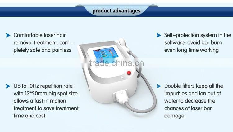 10.4 Inch touch color screen high power professional and effective permanent unhairing portable 808nm diode laser