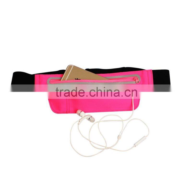 wholesale spandex running flip belt waist pack pouch phone bag