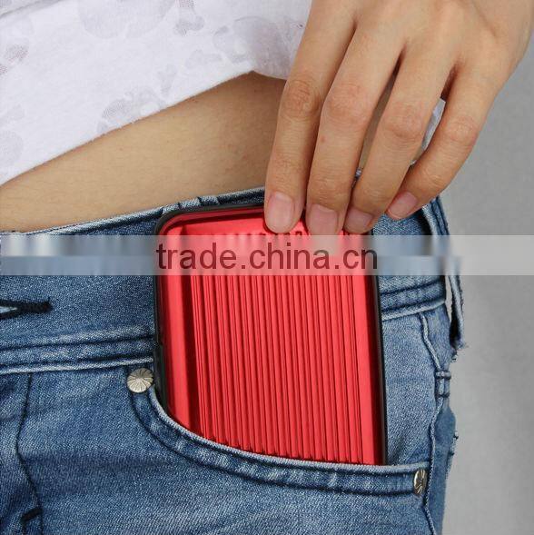 Wholesale 9 Colors NEW Deluxe Aluma Wallet Credit Card Holder Anti RFID Scanning Aluminum Case Box