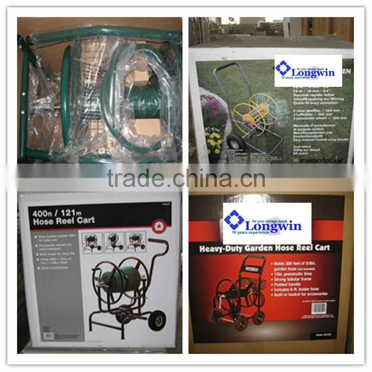 4 wheel steel steel hose reel cart