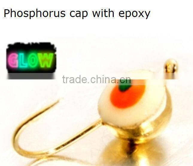 Phosphorus cap with epoxy wholesale tungsten ice jig