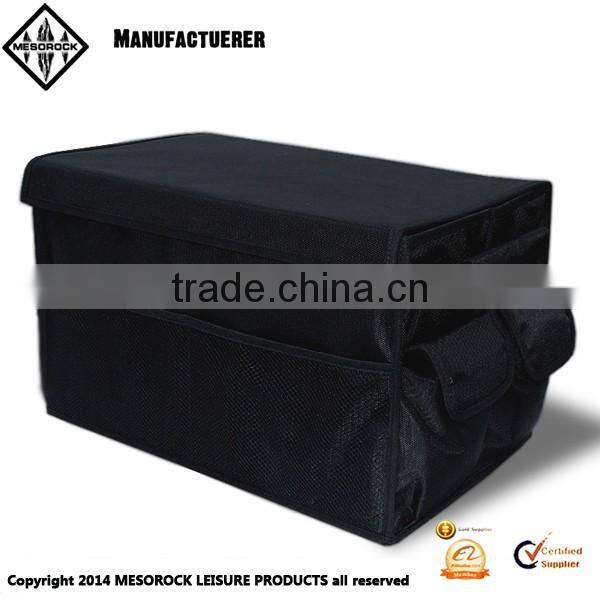 Heavy Duty Design Collapsible and Folding Backseat Organizer Black Folding Trunk Organizer