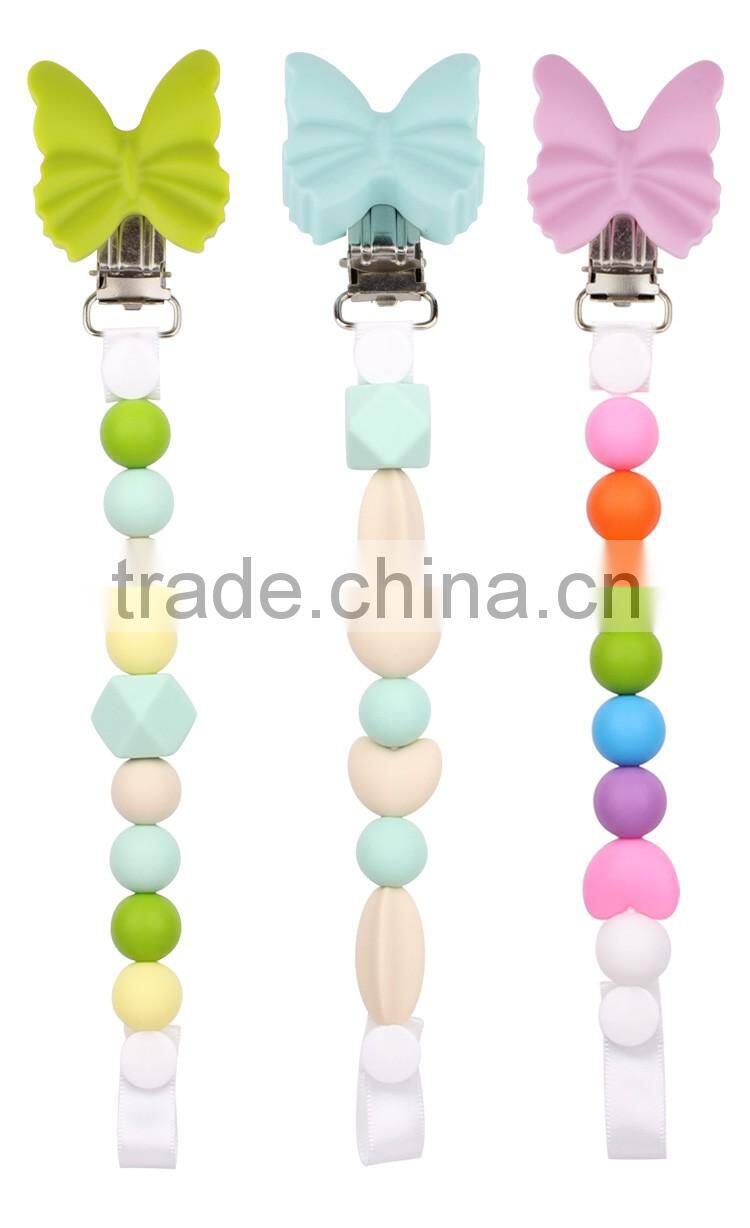 Hot selling silicone pacifier clips from China manufacturer