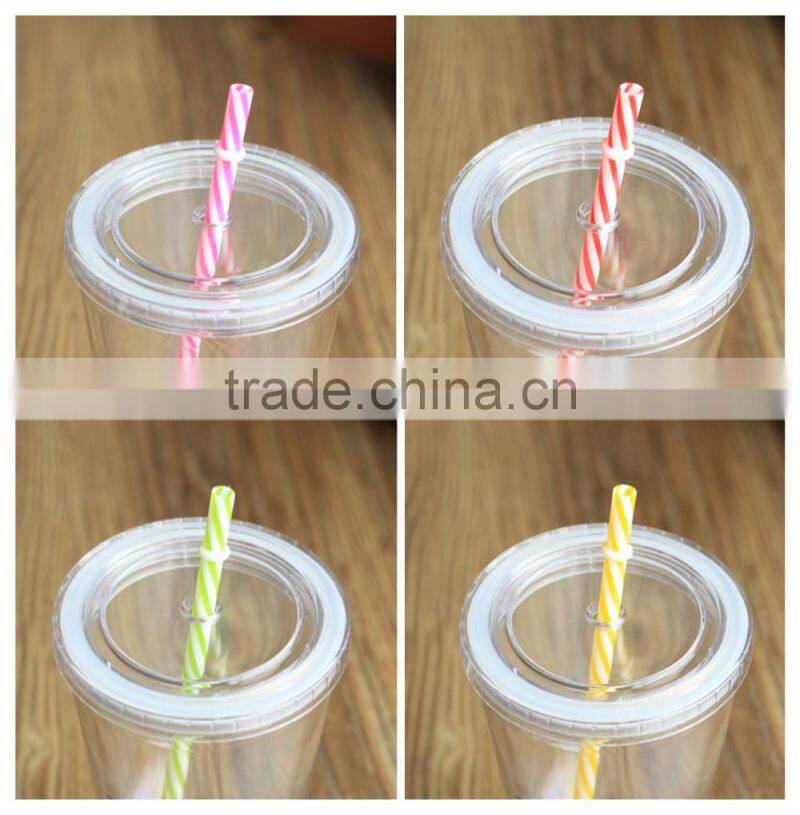 Plastic Party Supply Flexible Paper Drinking Straws