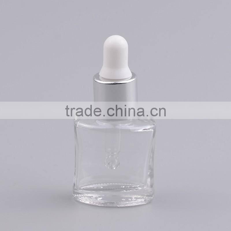 2016 new style empty glass essential oil bottles with aluminum dropper cap