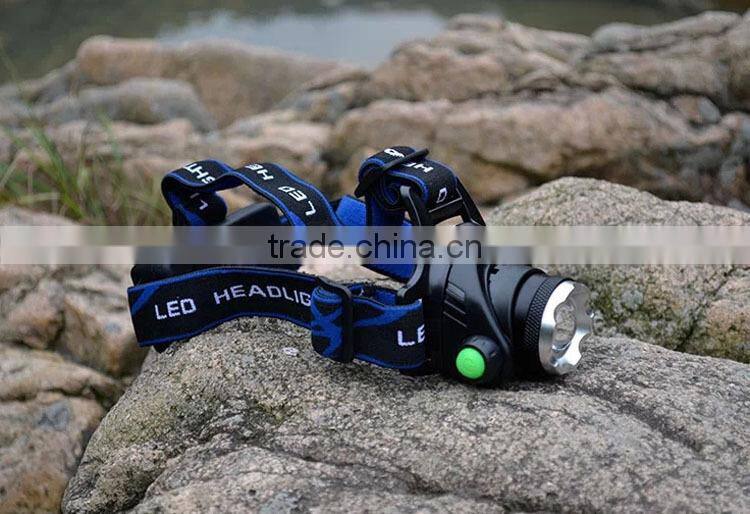 hot selling led headlamp 2x18650 rechargeable li-ion batteries ultrabright XML-T6 LED headlamp