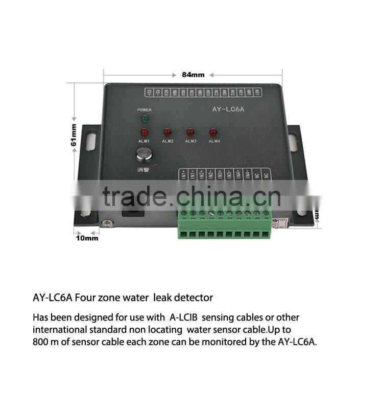 Highly popular rohs&ce products water leak controller with 4 lines water sensor cable, leakage alarm sensor