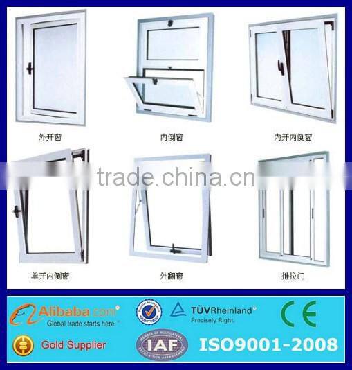 aluminium double glass window/vertical sliding window