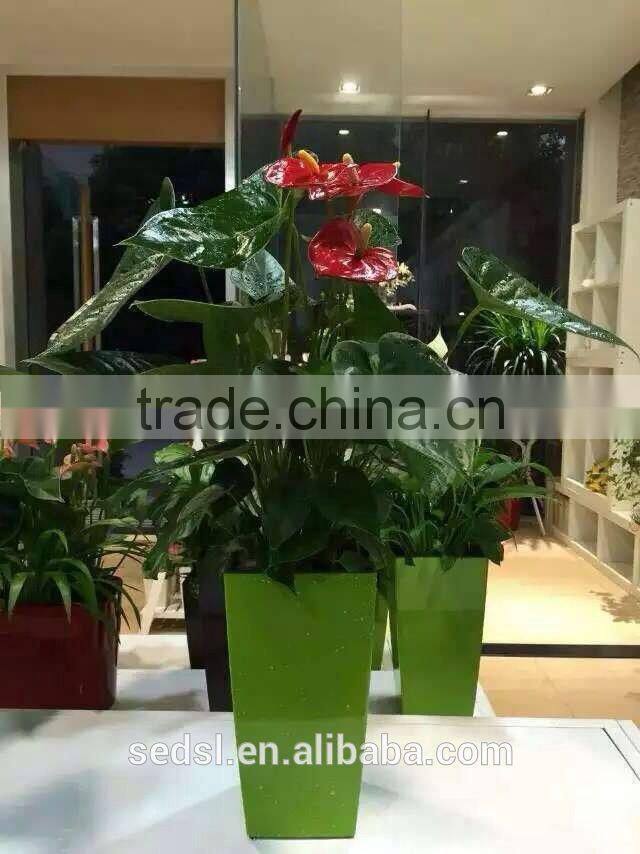 indoor square planter flower pots,decoration vase ,garden gnome flower pots