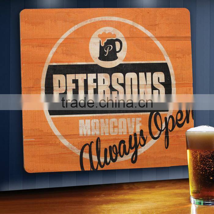 Personalized Pub Sign for Bar UV printing on wood