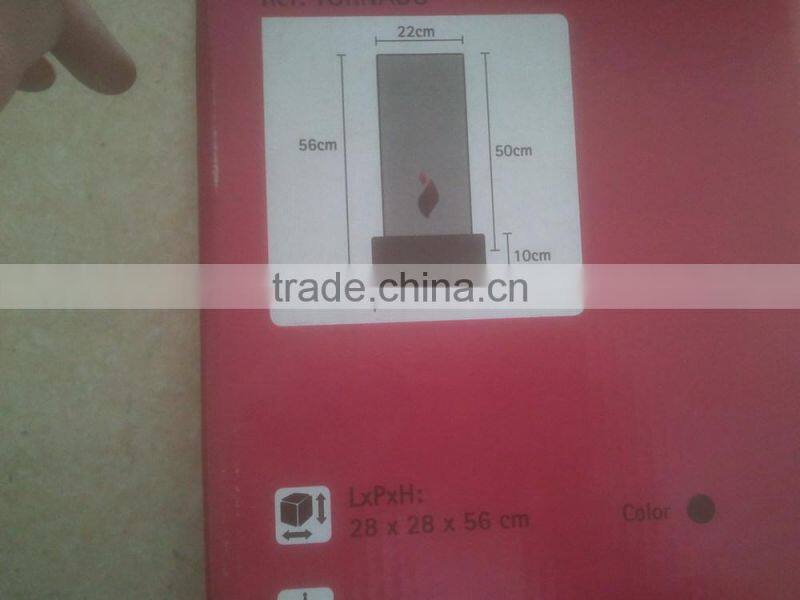 tornado bio ethanol fireplace with large tempered glass