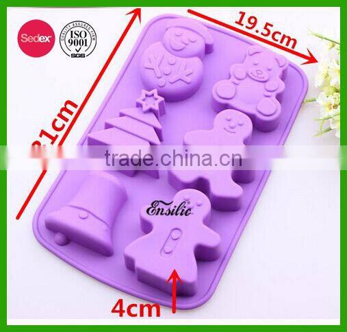 Christmas gift silicon chocolate cake candy mould