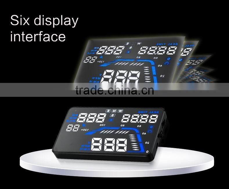 New Arrival HD 5.5inch Big Colorful Screen Display Head Up Display With GPS Universal Use For All Verhicle