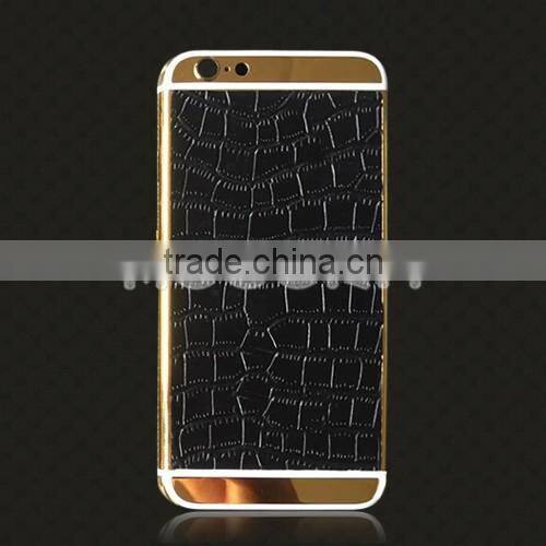2016 For iPhone 6S/6s plus genuine leather gold housing,Leather gold housing for iPhone,leather housing