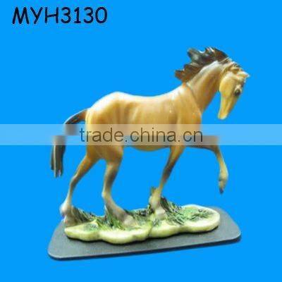 white ceramic horse sculpture