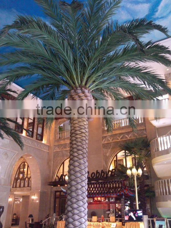 Outdoor Large Decorative Fiberglass Artificial Date Palm Tree