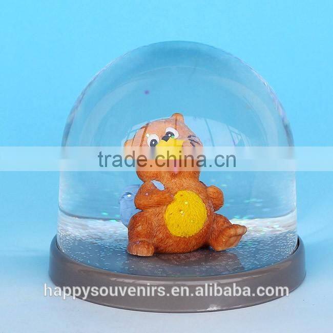 Cute Animals Squirrel Plastic Snow Globes For Decor