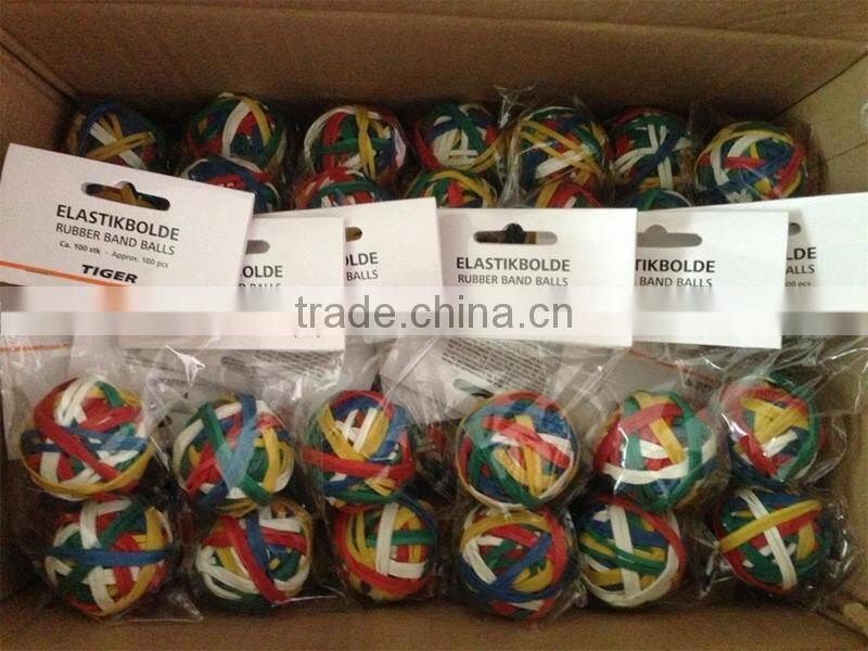 Hot selling colorful elastic rubber band bouncing ball
