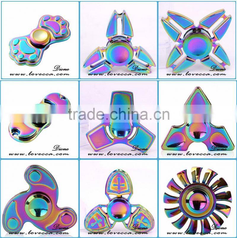 Custom Logo Zinc Alloy Metal Fingertip Gyro Spinner Toys for Kids & Adults