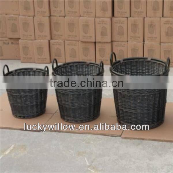 wholesale willow large mental handle basket