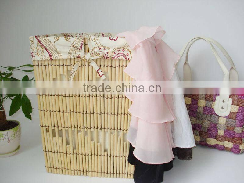 elegant pure manual wicker storage baskets/3 with liner