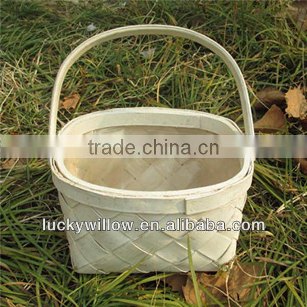 new wholesale woven wood fruit basket