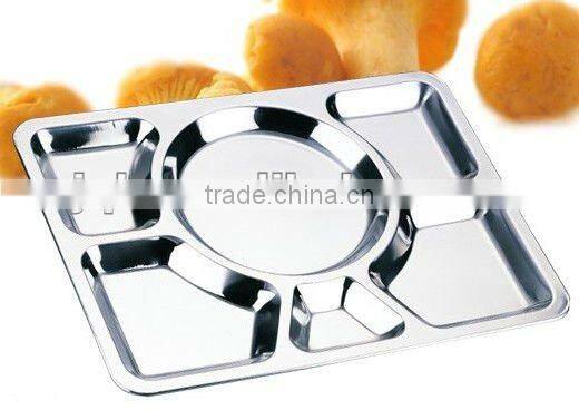 stainless steel fast food dinner plate
