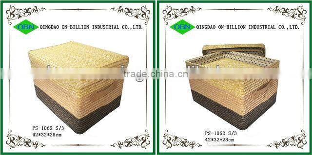 Rectangular storage straw boxes with lid