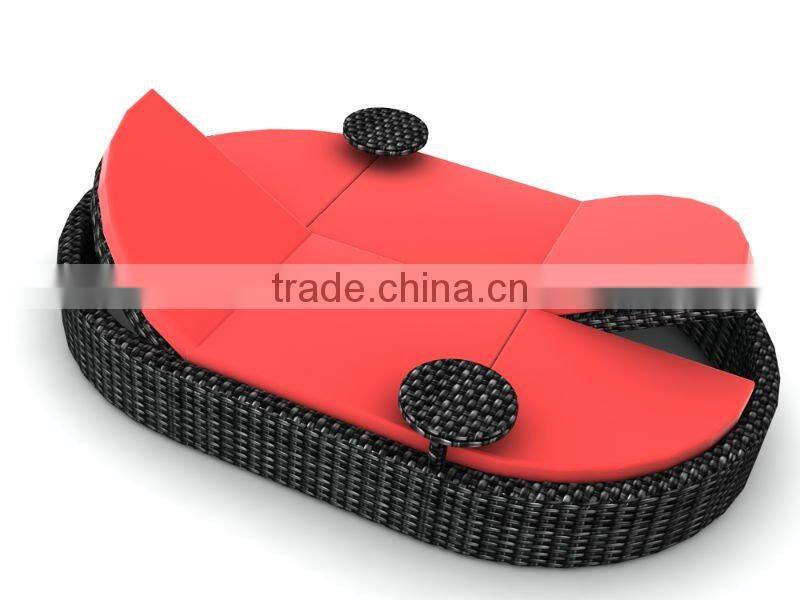 outdoor rattan couch or wicker lounge